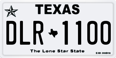 TX license plate DLR1100