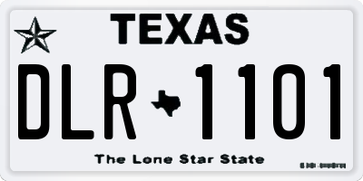 TX license plate DLR1101