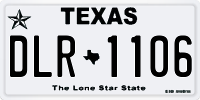TX license plate DLR1106