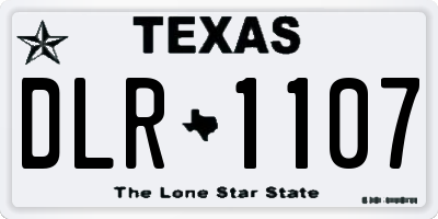 TX license plate DLR1107