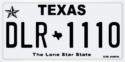TX license plate DLR1110
