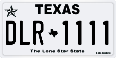 TX license plate DLR1111