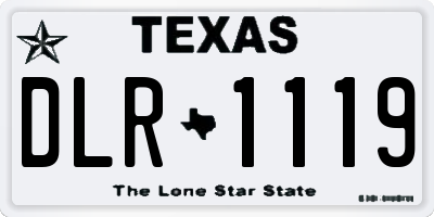 TX license plate DLR1119