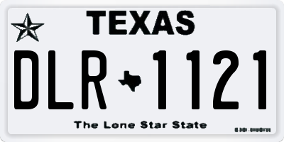 TX license plate DLR1121