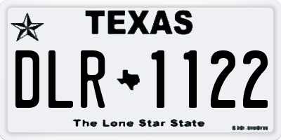 TX license plate DLR1122