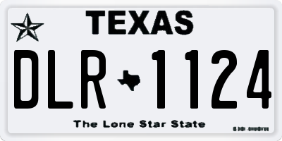 TX license plate DLR1124