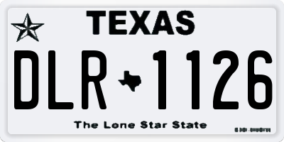 TX license plate DLR1126