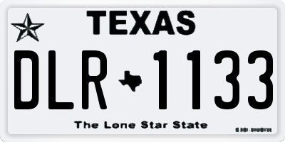 TX license plate DLR1133