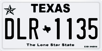 TX license plate DLR1135