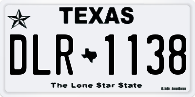 TX license plate DLR1138