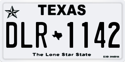TX license plate DLR1142