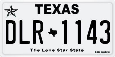 TX license plate DLR1143