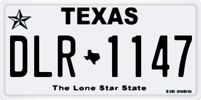 TX license plate DLR1147