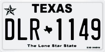 TX license plate DLR1149