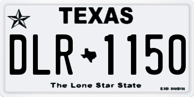 TX license plate DLR1150
