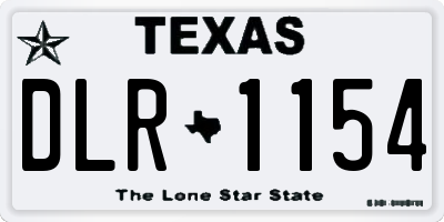 TX license plate DLR1154
