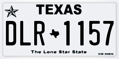 TX license plate DLR1157