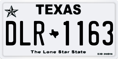 TX license plate DLR1163