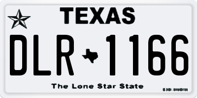 TX license plate DLR1166
