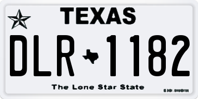 TX license plate DLR1182