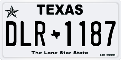 TX license plate DLR1187