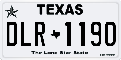 TX license plate DLR1190