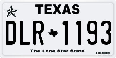 TX license plate DLR1193