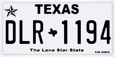 TX license plate DLR1194