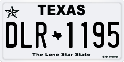 TX license plate DLR1195