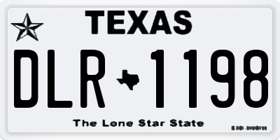 TX license plate DLR1198