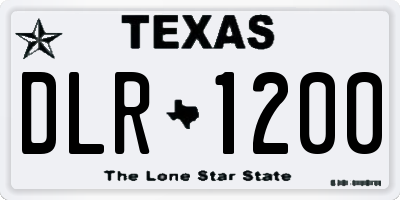 TX license plate DLR1200
