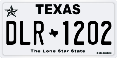 TX license plate DLR1202