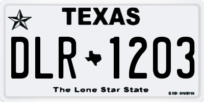 TX license plate DLR1203
