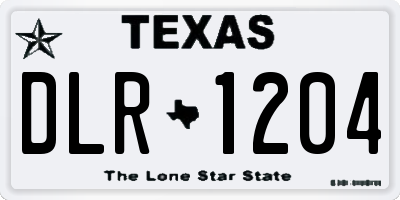 TX license plate DLR1204