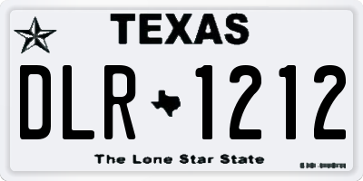 TX license plate DLR1212