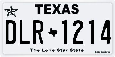 TX license plate DLR1214