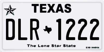 TX license plate DLR1222