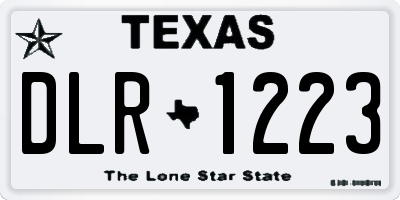 TX license plate DLR1223