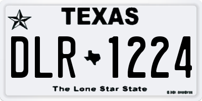 TX license plate DLR1224