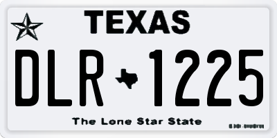 TX license plate DLR1225
