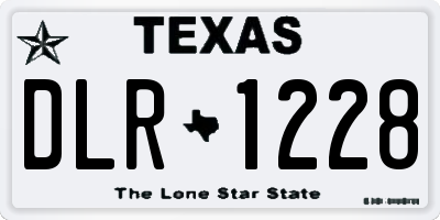 TX license plate DLR1228