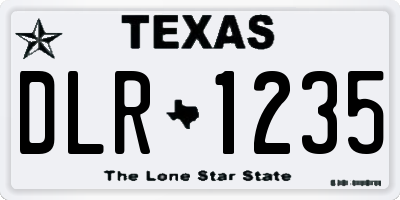 TX license plate DLR1235