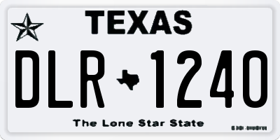 TX license plate DLR1240