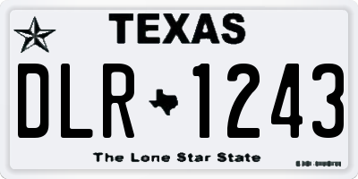 TX license plate DLR1243