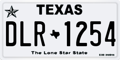 TX license plate DLR1254