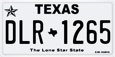 TX license plate DLR1265