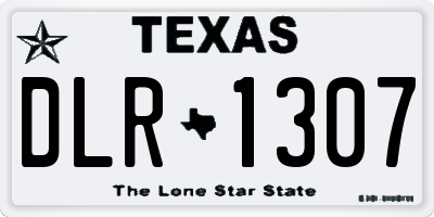 TX license plate DLR1307