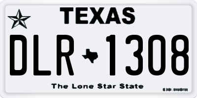 TX license plate DLR1308