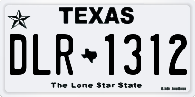 TX license plate DLR1312