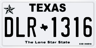 TX license plate DLR1316